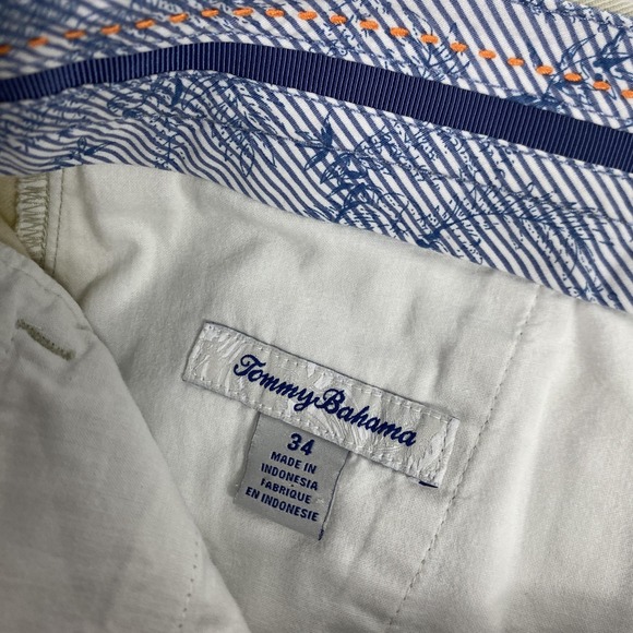 Tommy Bahama Shorts Mens 34 Beige Stretch Chino Flat Front Island 9 Inseam - Picture 8 of 10